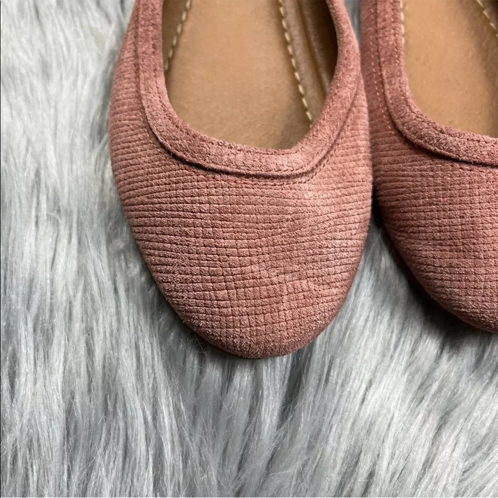 Frye Carson Ballet Flats Rosewood Suede Size 7.5 M